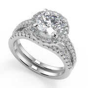 Hadley Pave Halo Round Cut Diamond Engagement Ring - Nivetta